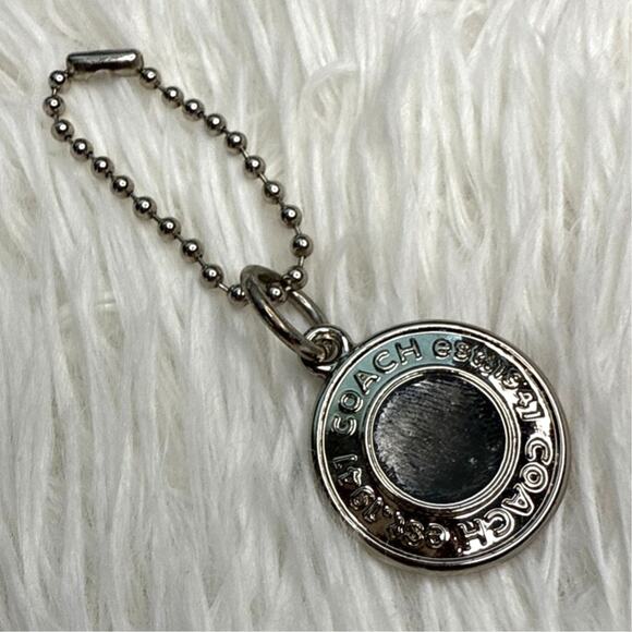 1" Coach Metal Circle Replacement Hangtag Hang Tag Bag Charm - Picture 1 of 2